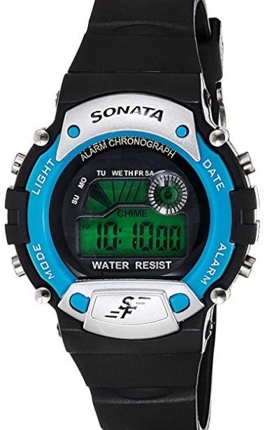Sonata Digital Grey Dial Men's Watch-NK7982PP04